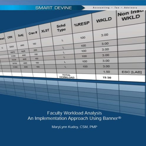 Faculty workload analysis by Mary Lynn Kudey 