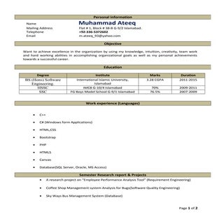 Ateeq  Cv