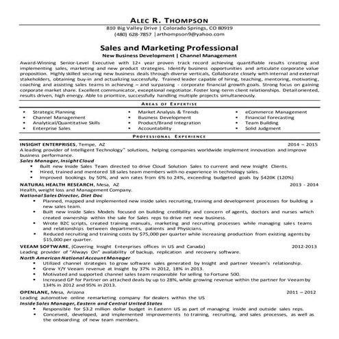 Alec Thompson Career resume