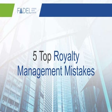 5 Top Royalty Management Mistakes