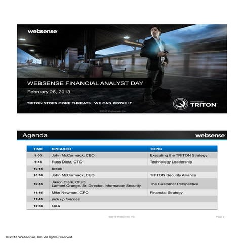 Financial Analyst Day 2013