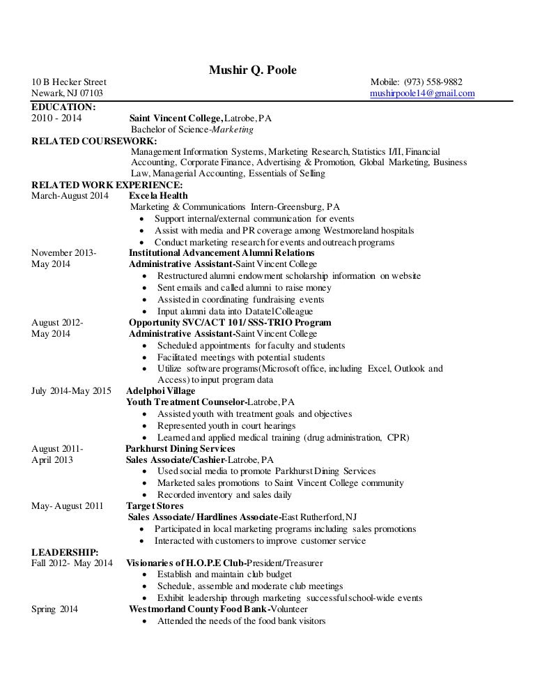 Aspiring Marketer Resume