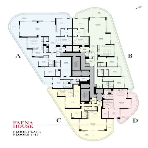 Faena House floor plans