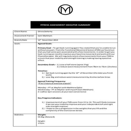 Executive Summary Example 