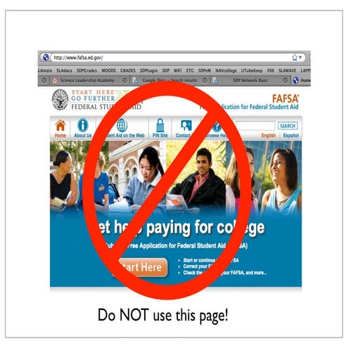 FAFSA Backdoor Login Instructions