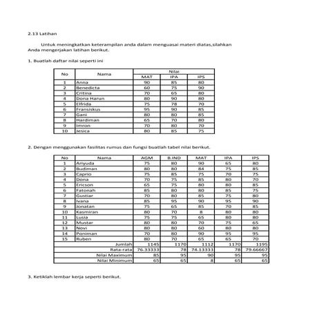 Fahmi hidayat   1 eb ms.excel 1