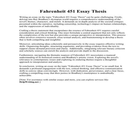 Example Of English Essay | PDF