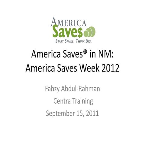 America Saves 2012 in NM