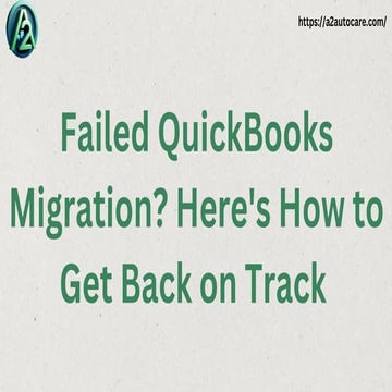 Failed QuickBooks Migration? Here's How to Get Back on Track