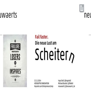 Fail faster - Die neue Lust am Scheitern
