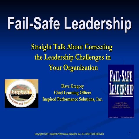 Fail Safe Leadership Presentation Linkedin