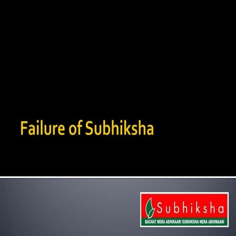 Failure of subhiksha