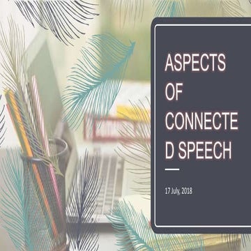 aspects of connected speech