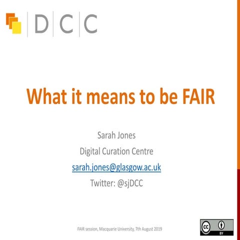 What it means to be FAIR