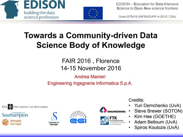 Towards a Community-driven Data Science Body of Knowledge – Data Management S...