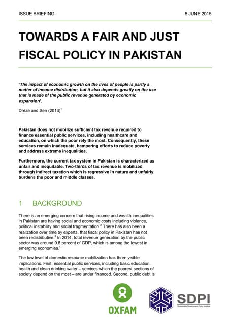 Fair & Just Fiscal Policy 