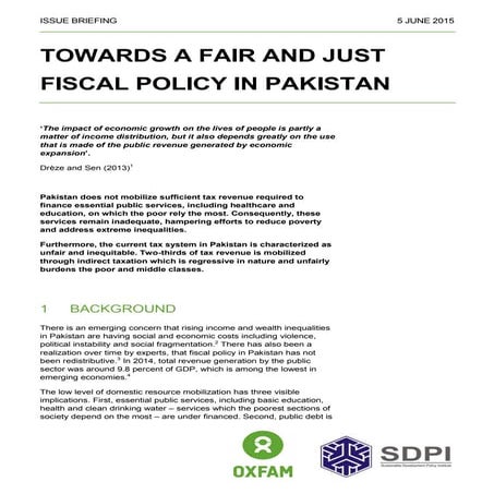 Fair & Just Fiscal Policy 