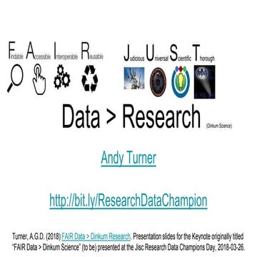 Fair data -  dinkum research - by Andy Turner