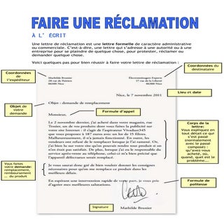 Faire une réclamation