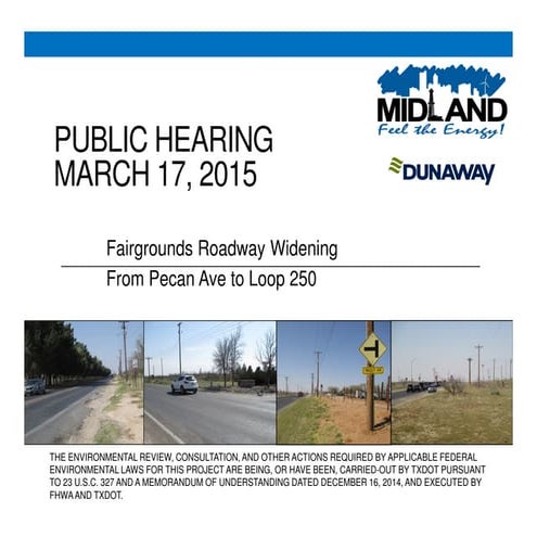 Fairgrounds Roadway Widening Public Hearing (March 17, 2015)