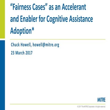 “Fairness Cases as an Accelerant and Enabler for Cognitive Assistance Adoption”