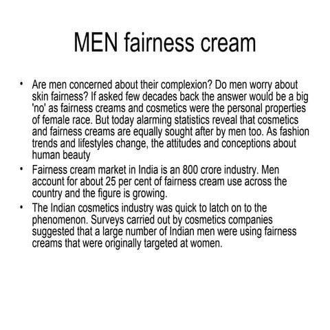 Fairness cream 4 men