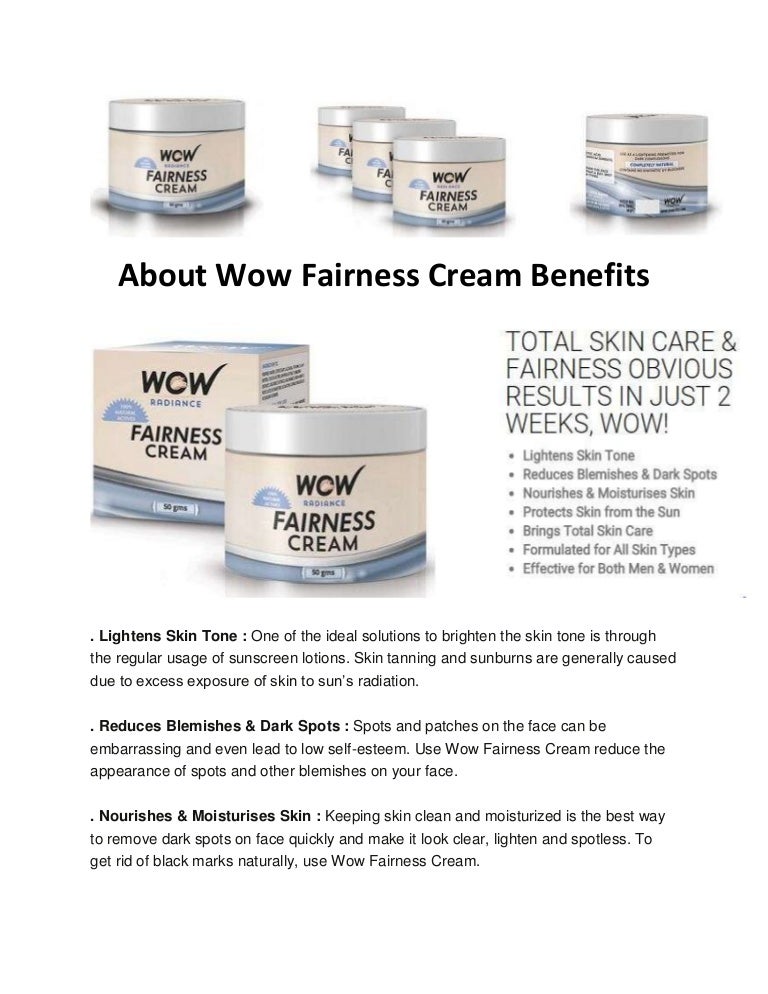 wow fairness cream