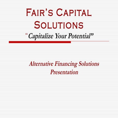 Fairs Capital Accounts Recievable Presentation