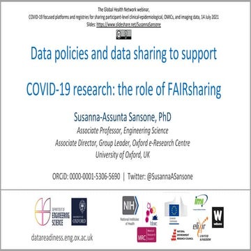 FAIRsharing COVID-19 Collection for The Global Health Network