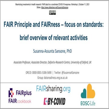 FAIR data and standards for a coordinated COVID-19 response
