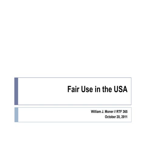 Fair Use Lecture