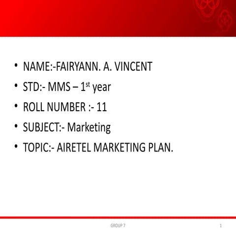 marketing plan of airtel 