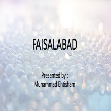 FAISALABAD 1 district Pakistan ... .pptx