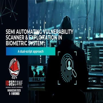 IDSECCONF2025 - Faisal Ilham - Semi Automating Vulnerability Scanner and Exploitation in Biometric Systems A Dual-Script Approach.pdf