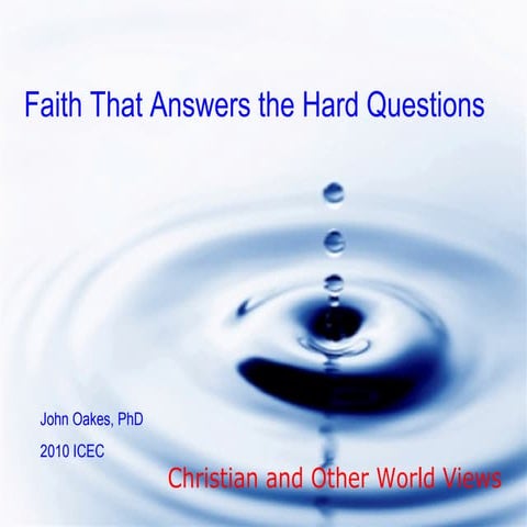 Power Point: Faith That Answers the Hard Questions