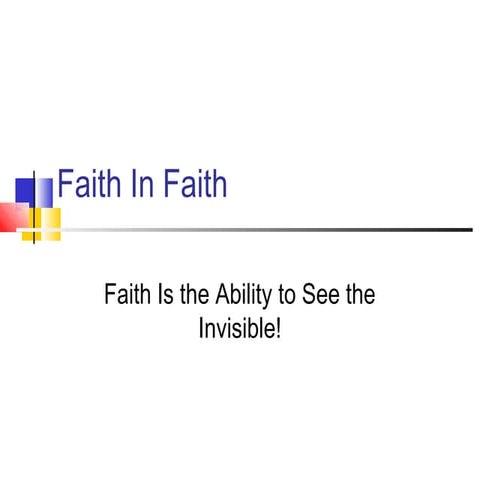 Faith in faith