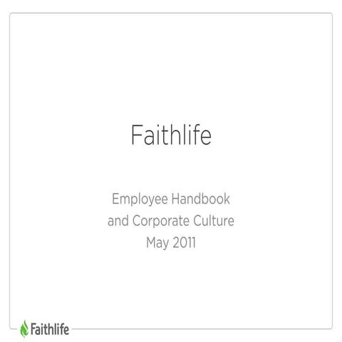 Faithlife Employee Handbook and Corporate Culture