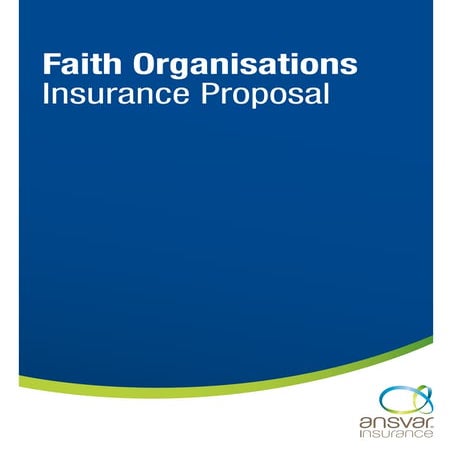 Ansvar Faith Insurance Proposal Form | PDF