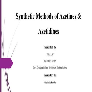synthesis of azetidine .pptx