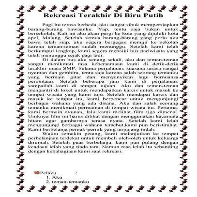 Cerpen Pengalaman Pribadi