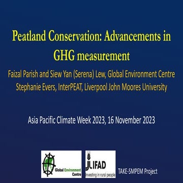 Peatland Conservation: Advancements in GHG Measurement