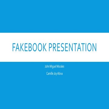 Fake book presentation