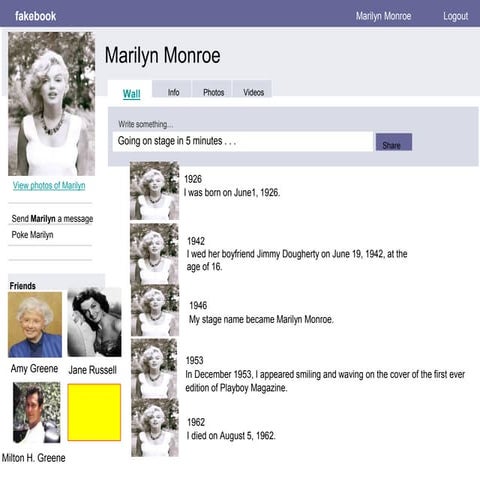 Fake book template facebook | PPTX