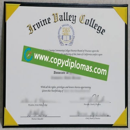 fake master diploma, Irvine Valley College degree