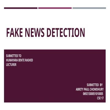 FAKE NEWS Detection project presentation.pptx