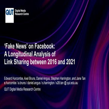 ‘Fake News’ on Facebook: A Longitudinal Analysis of Link Sharing between 2016...