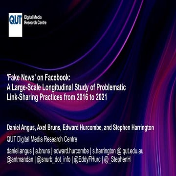 'Fake News' on Facebook: A Large-Scale Longitudinal Study of Problematic Link...