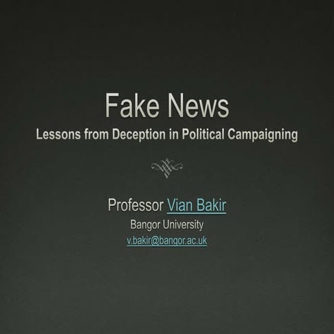 Fake news talk comms cymru 2017