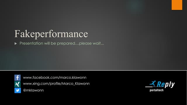 Fakeperformance