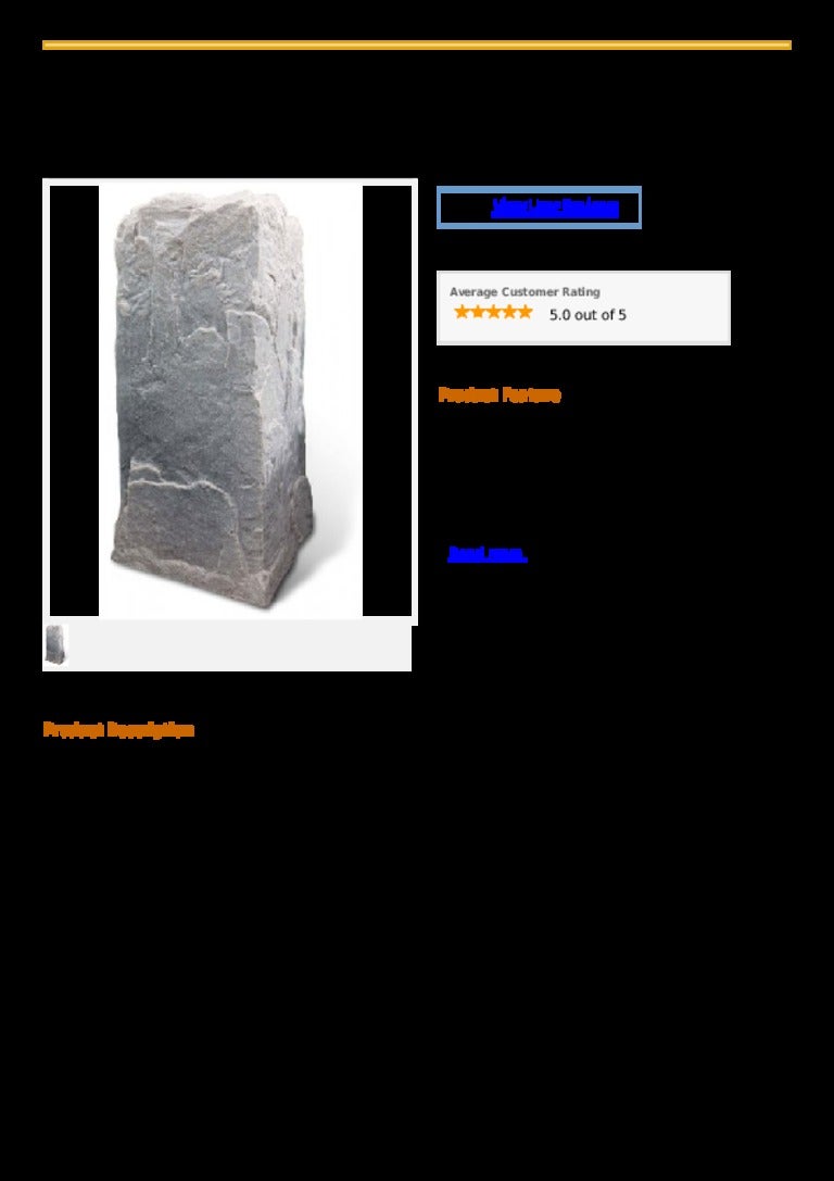 Fake rock artificial stone telephone pedestal cover (fieldstone) (34